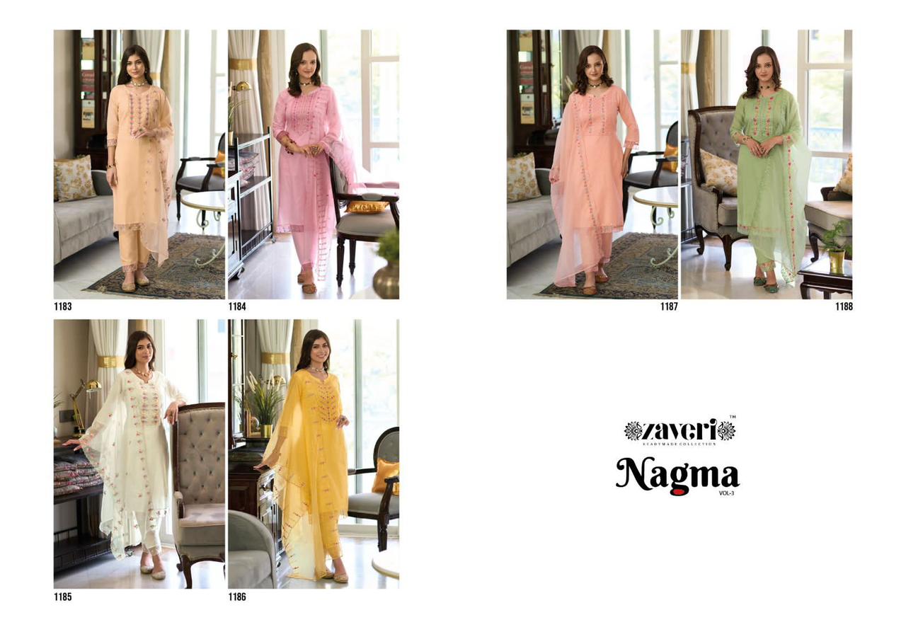 Nagma Vol 3 By Zaveri Designer Salwar Suit Catalog
